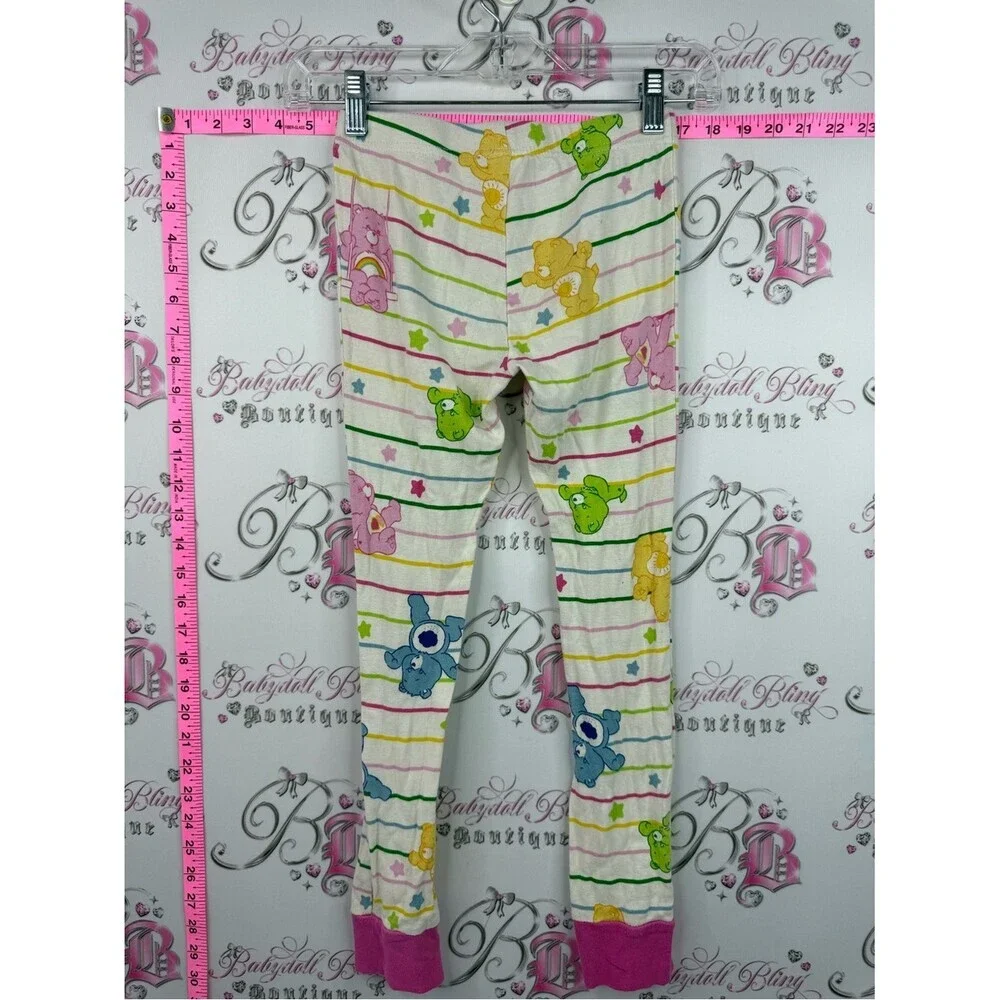 Care Bears Cream Striped Pajama Set with Pink Trim